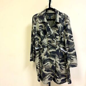 Plus size INC camouflage coat